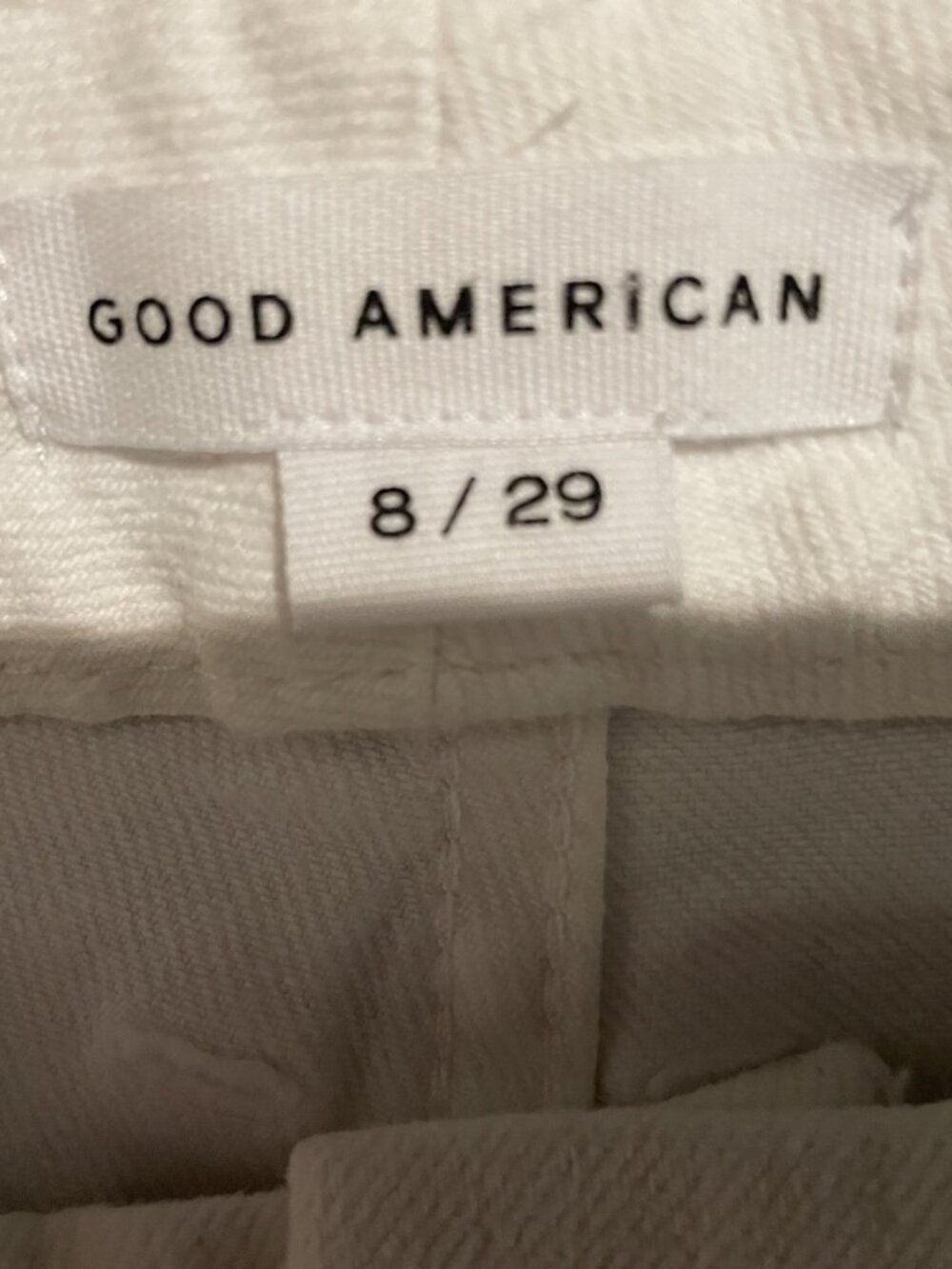 Good American White Ankle Jeans - Size 8/29 - Frayed Hem - Retail $159 - Picture 4 of 4